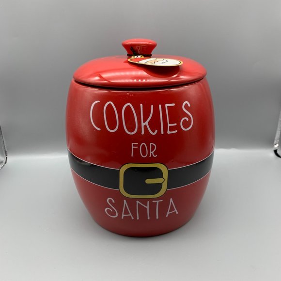 NIB Global Design Connections Red Santa Suit Cookie Jar in Box - Picture 5 of 11